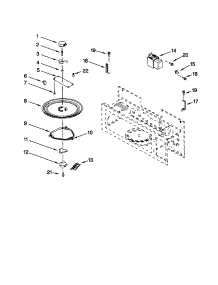 Magnetron And Turntable parts for Kenmore Microwave 665.68600992 (66568600992, 665 68600992) from AppliancePartsPros.com