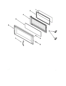 Door parts for Kenmore Microwave 665.68601991 (66568601991, 665 68601991) from AppliancePartsPros.com