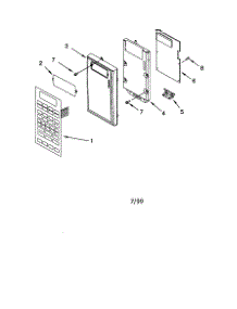Control parts for Kenmore Microwave 665.68601991 (66568601991, 665 68601991) from AppliancePartsPros.com