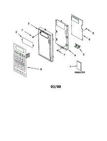 Control Panel parts for Kenmore Microwave 665.68601992 (66568601992, 665 68601992) from AppliancePartsPros.com