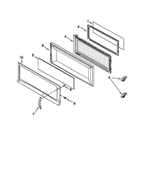 Door parts for Kenmore Microwave 665.68610991 (66568610991, 665 68610991) from AppliancePartsPros.com