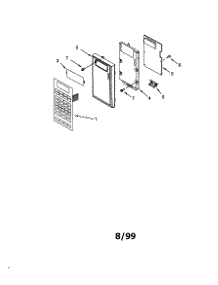 Control Panel parts for Kenmore Microwave 665.68610991 (66568610991, 665 68610991) from AppliancePartsPros.com