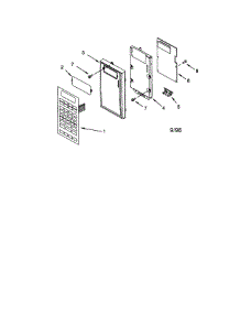 Control Panel parts for Kenmore Microwave 665.68612890 (66568612890, 665 68612890) from AppliancePartsPros.com