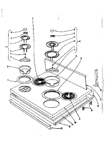 Cook Top Section parts for Kenmore Range 101.901620 (101901620, 101 901620) from AppliancePartsPros.com
