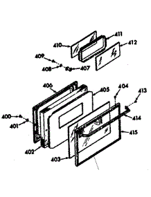 Oven Door Section parts for Kenmore Range 103.7287310 (1037287310, 103 7287310) from AppliancePartsPros.com