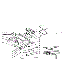 Main Top Section parts for Kenmore Range 103.7686701 (1037686701, 103 7686701) from AppliancePartsPros.com