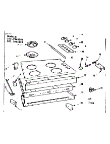 Maintop And Body Section parts for Kenmore Range 103.7844004 (1037844004, 103 7844004) from AppliancePartsPros.com