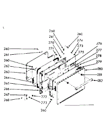 Oven Door Section parts for Kenmore Range 103.9317001 (1039317001, 103 9317001) from AppliancePartsPros.com