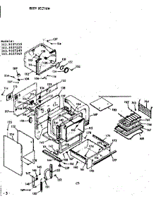 Body Section parts for Kenmore Range 103.9337240 (1039337240, 103 9337240) from AppliancePartsPros.com