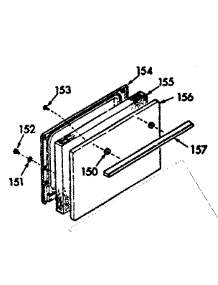 Oven Door-Lower Body parts for Kenmore Range 103.9767340 (1039767340, 103 9767340) from AppliancePartsPros.com