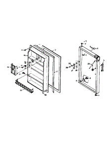 Door Parts parts for Kenmore Freezer 106.5927200 (1065927200, 106 5927200) from AppliancePartsPros.com