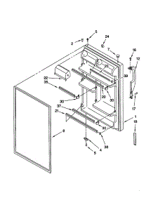 Refrigerator Door parts for Kenmore Refrigerator 106.60872991 (10660872991, 106 60872991) from AppliancePartsPros.com