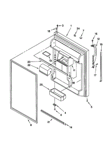 Refrigerator Door parts for Kenmore Refrigerator 106.60974991 (10660974991, 106 60974991) from AppliancePartsPros.com