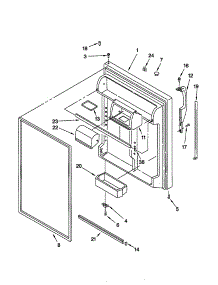 Refrigerator Door parts for Kenmore Refrigerator 106.60992990 (10660992990, 106 60992990) from AppliancePartsPros.com
