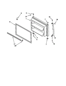 Freezer Door parts for Kenmore Refrigerator 106.60994991 (10660994991, 106 60994991) from AppliancePartsPros.com