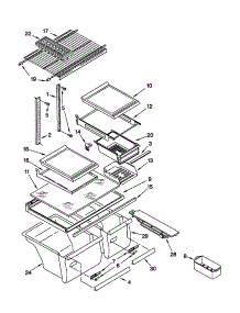 Shelf parts for Kenmore Refrigerator 106.60994991 (10660994991, 106 60994991) from AppliancePartsPros.com
