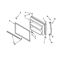 Freezer Door parts for Kenmore Refrigerator 106.60999990 (10660999990, 106 60999990) from AppliancePartsPros.com