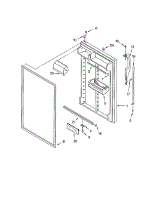 Refrigerator Door parts for Kenmore Refrigerator 106.61182100 (10661182100, 106 61182100) from AppliancePartsPros.com