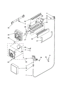 Icemaker parts for Kenmore Refrigerator 106.61182100 (10661182100, 106 61182100) from AppliancePartsPros.com