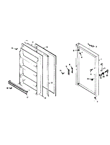 Door Parts parts for Kenmore Freezer 106.6123120 (1066123120, 106 6123120) from AppliancePartsPros.com