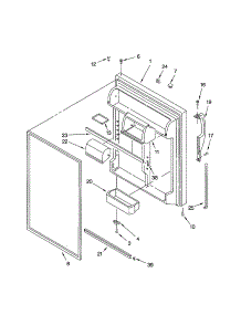 Refrigerator Door parts for Kenmore Refrigerator 106.61283102 (10661283102, 106 61283102) from AppliancePartsPros.com