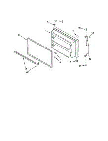 Freezer Door parts for Kenmore Refrigerator 106.61283102 (10661283102, 106 61283102) from AppliancePartsPros.com