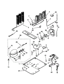 Unit parts for Kenmore Refrigerator 106.61892001 (10661892001, 106 61892001) from AppliancePartsPros.com