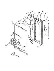 Refrigerator Door parts for Kenmore Refrigerator 106.61892001 (10661892001, 106 61892001) from AppliancePartsPros.com