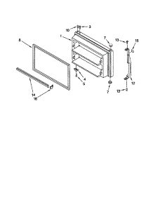 Freezer Door parts for Kenmore Refrigerator 106.61899001 (10661899001, 106 61899001) from AppliancePartsPros.com