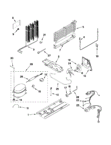 Unit Parts parts for Kenmore Refrigerator 106.62153110 (10662153110, 106 62153110) from AppliancePartsPros.com