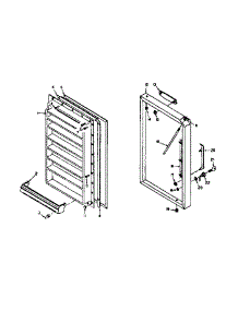 Door Parts parts for Kenmore Freezer 106.6223210 (1066223210, 106 6223210) from AppliancePartsPros.com