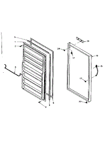 Door Parts parts for Kenmore Freezer 106.627201 (106627201, 106 627201) from AppliancePartsPros.com