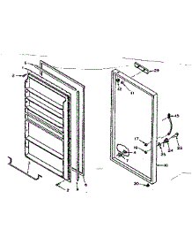 Door Parts parts for Kenmore Freezer 106.627421 (106627421, 106 627421) from AppliancePartsPros.com
