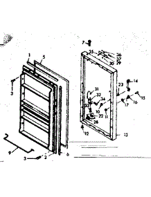 Door Parts parts for Kenmore Freezer 106.628421 (106628421, 106 628421) from AppliancePartsPros.com