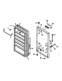 Door Parts parts for Kenmore Freezer 106.628440 (106628440, 106 628440) from AppliancePartsPros.com