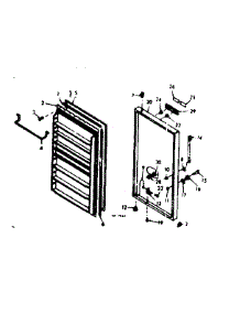 Door Parts parts for Kenmore Freezer 106.628640 (106628640, 106 628640) from AppliancePartsPros.com