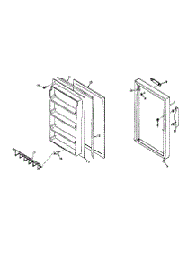 Door Parts parts for Kenmore Freezer 106.6323110 (1066323110, 106 6323110) from AppliancePartsPros.com