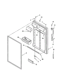 Refrigerator Door parts for Kenmore Refrigerator 106.63844302 (10663844302, 106 63844302) from AppliancePartsPros.com