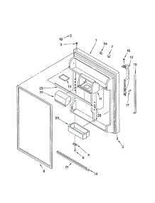 Refrigerator Door parts for Kenmore Refrigerator 106.63984300 (10663984300, 106 63984300) from AppliancePartsPros.com