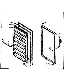 Door Parts parts for Kenmore Freezer 106.6420150 (1066420150, 106 6420150) from AppliancePartsPros.com