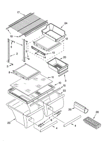 Shelf Parts parts for Kenmore Refrigerator 106.64243402 (10664243402, 106 64243402) from AppliancePartsPros.com
