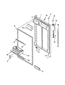 Refrigerator Door parts for Kenmore Refrigerator 106.68867891 (10668867891, 106 68867891) from AppliancePartsPros.com