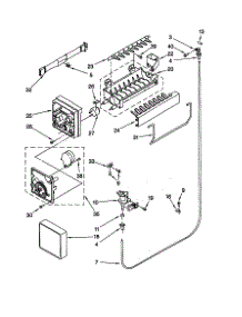 Icemaker parts for Kenmore Refrigerator 106.69857990 (10669857990, 106 69857990) from AppliancePartsPros.com