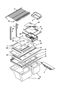 Shelf parts for Kenmore Refrigerator 106.69857991 (10669857991, 106 69857991) from AppliancePartsPros.com