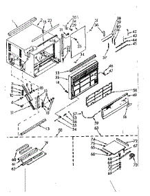 Cabinet Parts parts for Kenmore Heat Pump System 106.70721 (10670721, 106 70721) from AppliancePartsPros.com