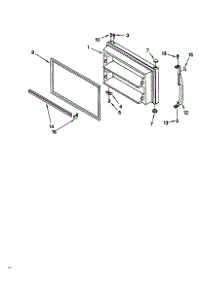 Freezer Door parts for Kenmore Refrigerator 106.70857990 (10670857990, 106 70857990) from AppliancePartsPros.com