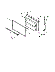 Freezer Door parts for Kenmore Refrigerator 106.70872990 (10670872990, 106 70872990) from AppliancePartsPros.com