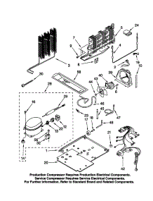 Unit parts for Kenmore Refrigerator 106.70974991 (10670974991, 106 70974991) from AppliancePartsPros.com