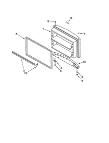 Freezer Door parts for Kenmore Refrigerator 106.71294100 (10671294100, 106 71294100) from AppliancePartsPros.com