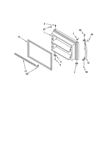 Freezer Door parts for Kenmore Refrigerator 106.71984101 (10671984101, 106 71984101) from AppliancePartsPros.com